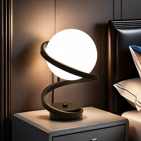 Modern Spiral Bedside Table Lamp Eye Protection