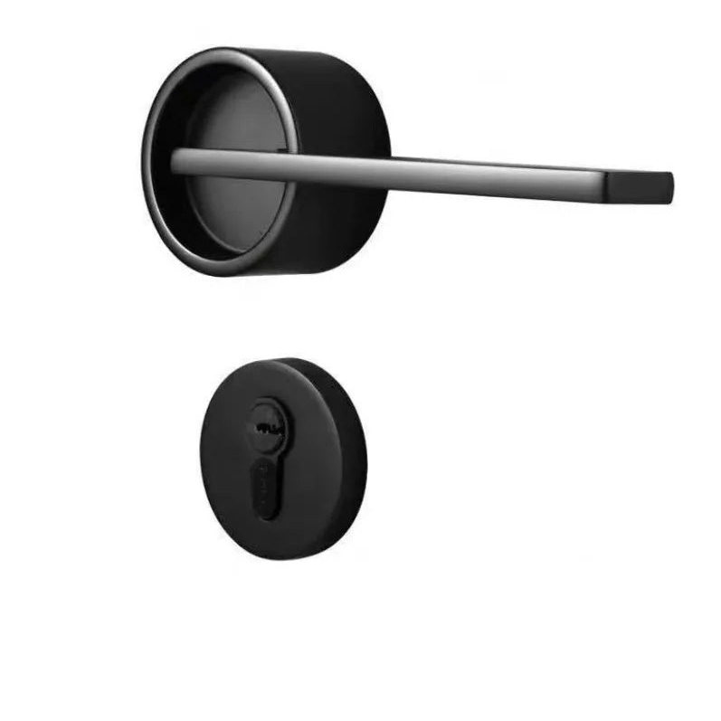 Bedroom Door Lock Magnetic Silent Indoor Simple Solid Wood Handle