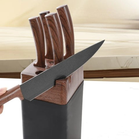 Kitchen Knife Set 7 Piece Stainless Steel Block