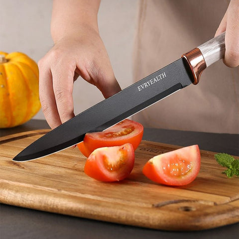 Kitchen Knife Set 6 Piece Stainless Steel Block