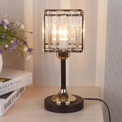 Simple Led Crystal Table Lamp Romantic Warm