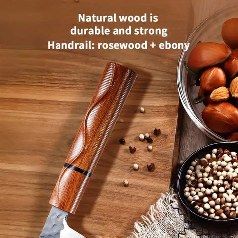 Kitchen Knife With Solid Wood Handle For Home Cooking