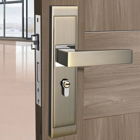 Aluminum Alloy Interior Door Lock Wooden Bedroom Handle
