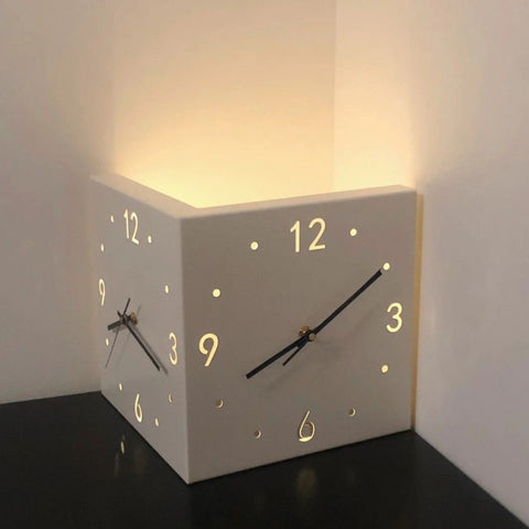 Double-Sided Corner Nordic Clock