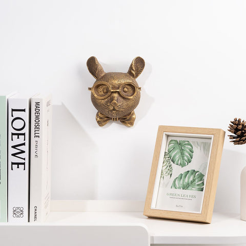 Vintage Gold Animal Head Wall Sculptures