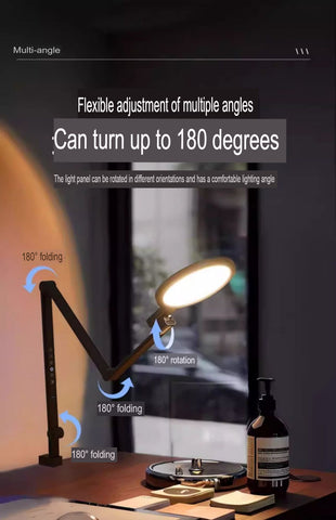 Clip On Desk Lamp Eye Protection Study Reading Work