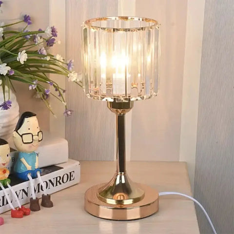Simple Led Crystal Table Lamp Romantic Warm