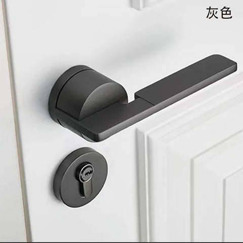 Indoor Silent Door Lock Bedroom Minimalist Wooden Handle