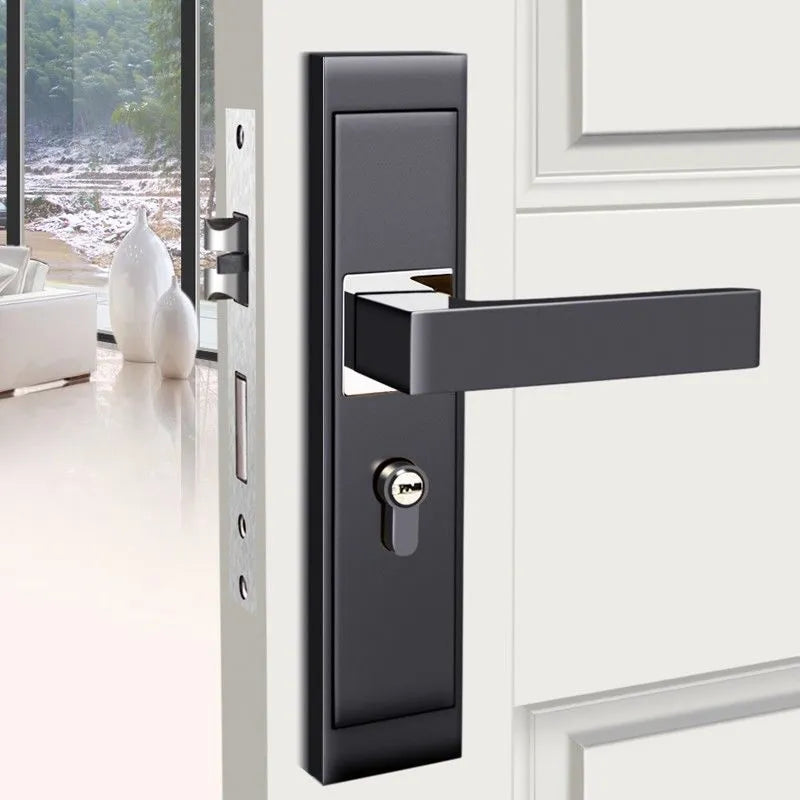 Aluminum Alloy Interior Door Lock Wooden Bedroom Handle