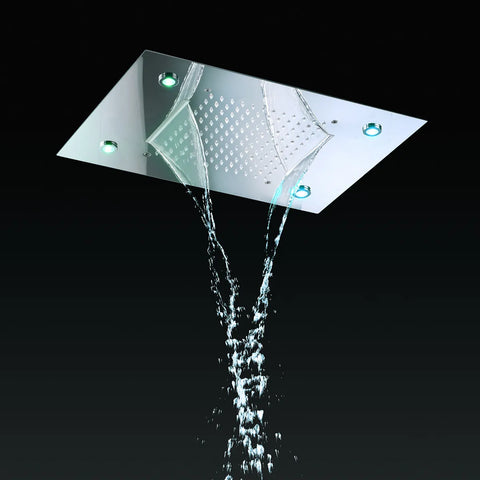 Sky View Waterfall Shower Head Ceiling Music