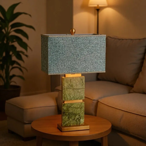 Minimalist Marble Stone Table Lamp For Bedroom Study