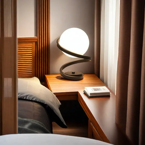 Modern Spiral Bedside Table Lamp Eye Protection