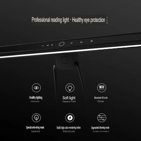 LED Piano Lamp Eye Protection Study Reading Foldable