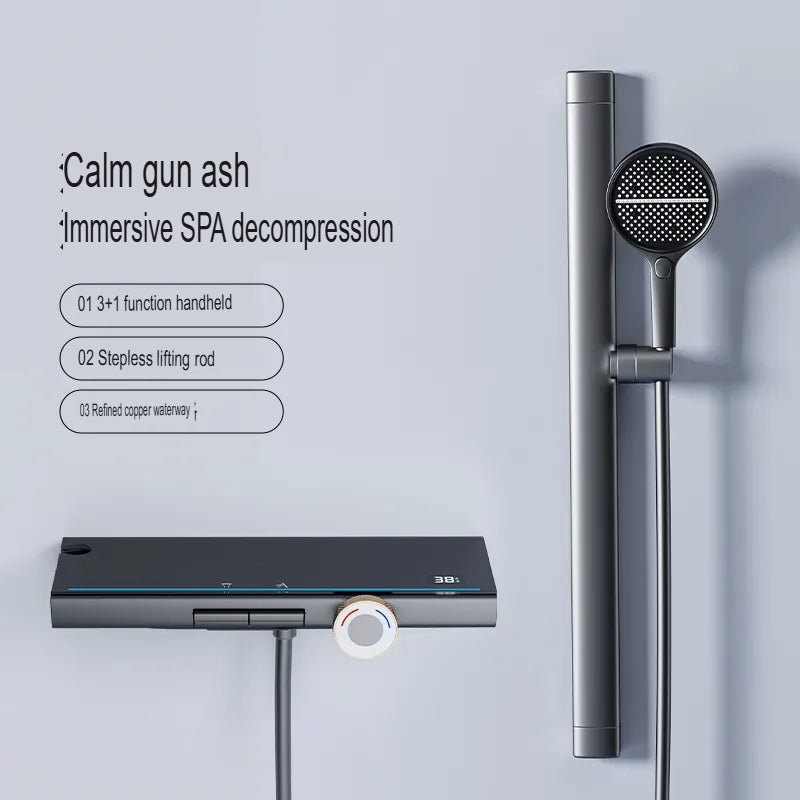 Spa Shower Panel System With Massage Jets And Handheld