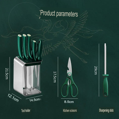 Complete Kitchen Knife Set Sharp Slicing Cutting Tools