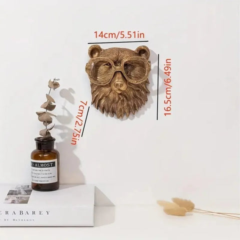 Vintage Gold Animal Head Wall Sculptures