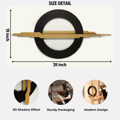 Black Gold Modern Metal Wall Art