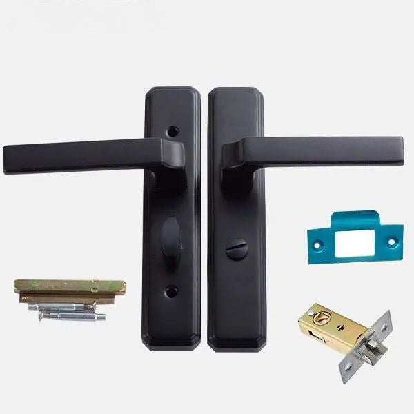 Doorlock Keyless 110 Hole Single Tongue Handle Black