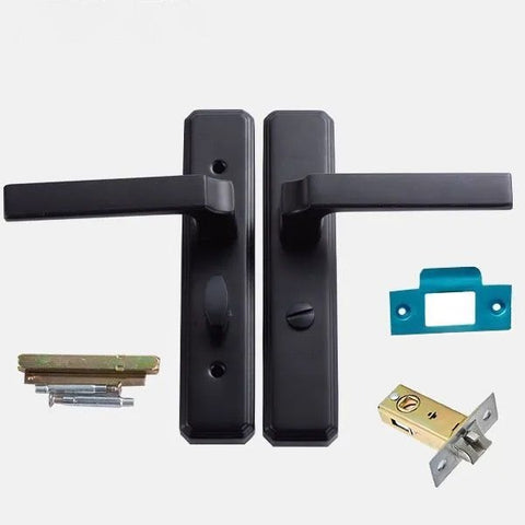 Doorlock Keyless 110 Hole Single Tongue Handle Black