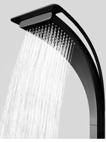 Thickened Black All Copper Shower Head Set