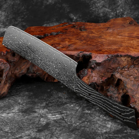 Damascus Steel Kitchen Knife Blank Black Blade Sharp
