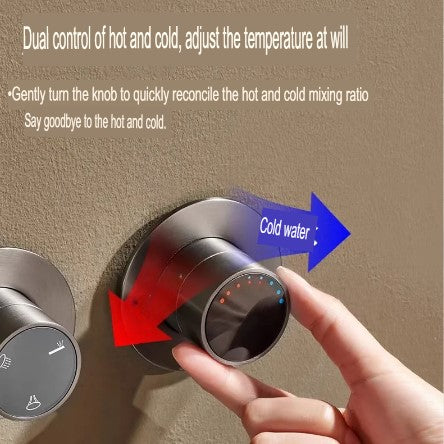 Authentic Concealed Shower Set Wall-Mounted Pressurized Copper