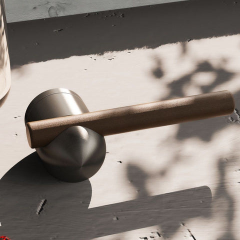 Chinese Door Lock Indoor Bedroom Split Wooden Bronze