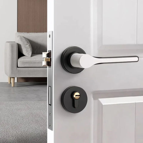 Modern Bedroom Silent Magnetic Door Lock Handle