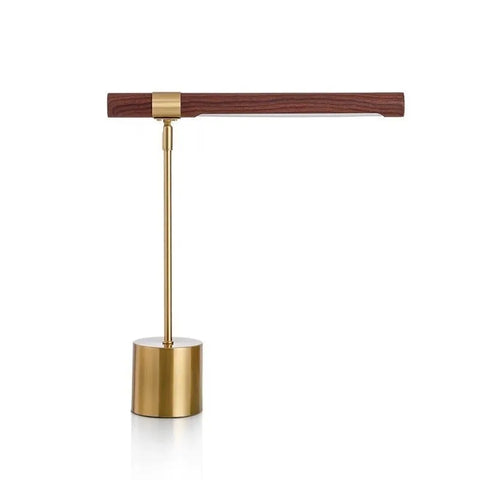 Wood Grain Desk Lamp Eye Protection Foldable