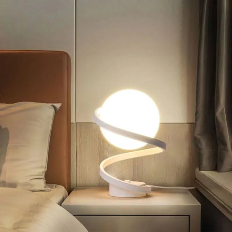Modern Spiral Bedside Table Lamp Eye Protection