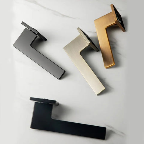 Indoor Silent Zinc Alloy Handle Lock Golden Bedroom Door