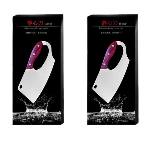 Kitchen Cleaver Knife Solid Wood Handle Chopping Tool