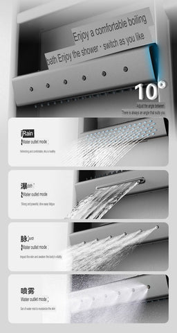 Thermostatic Copper Shower Set Digital Storage