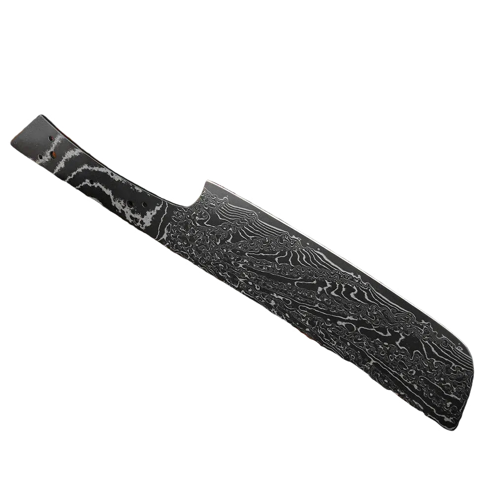 Damascus Steel Kitchen Knife Blank Black Blade Sharp