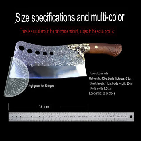 Hand Forged Kitchen Cleaver Sharp Slicing Chef Knife