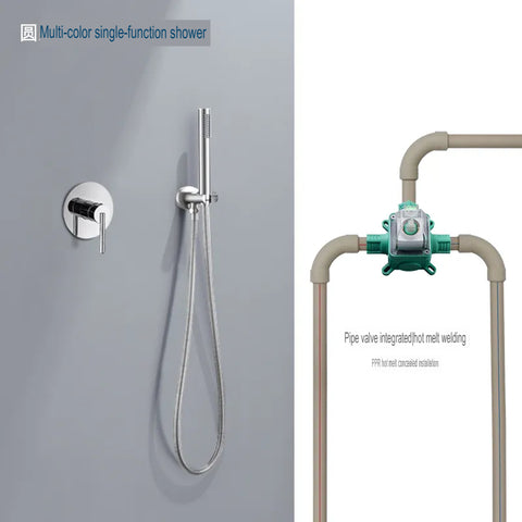 Simple Round PPR Hot Melt Shower Head