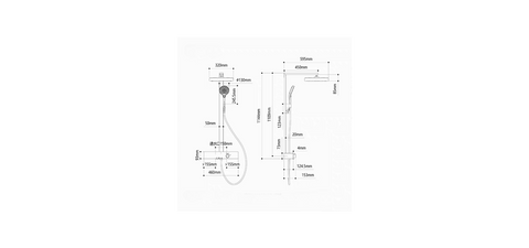 All Copper Shower Head Set Pressurized Shower System