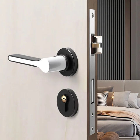 Modern Bedroom Silent Magnetic Door Lock Handle