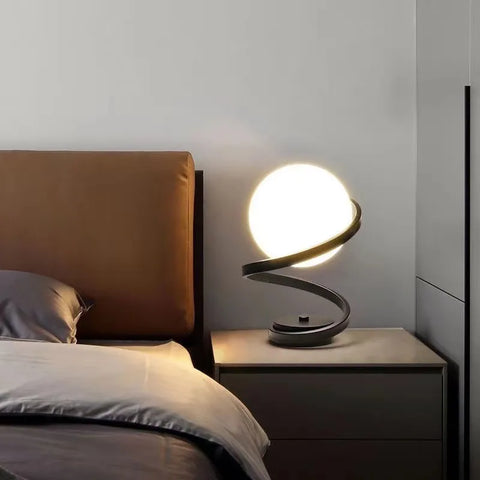 Modern Spiral Bedside Table Lamp Eye Protection