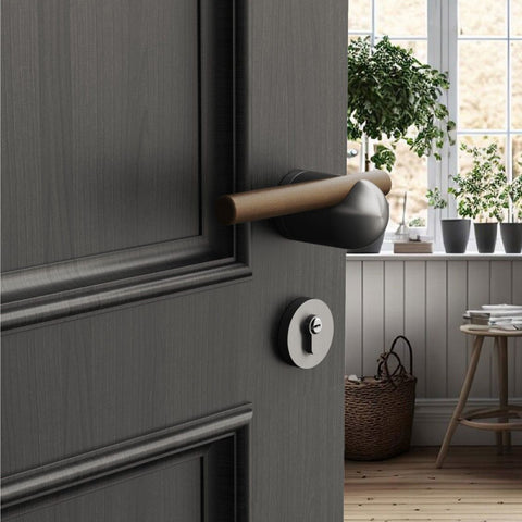 Chinese Door Lock Indoor Bedroom Split Wooden Bronze