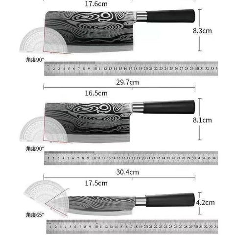 Damascus Steel Kitchen Knife Set Complete