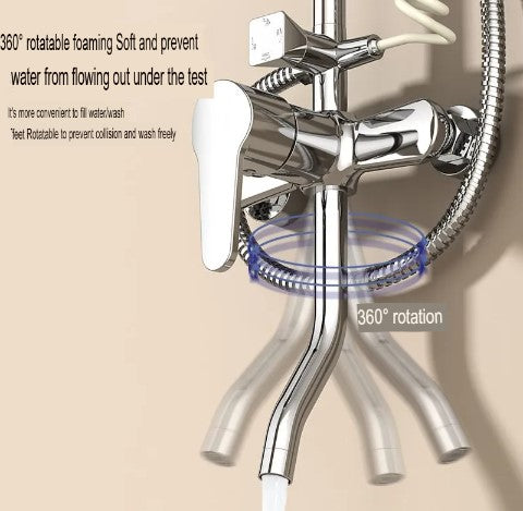 All Copper Shower Head Set Rain Shower Booster