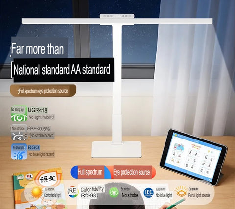 Desk Lamp Dual Use Eye Friendly Study Reading Writing Bedside Children Students