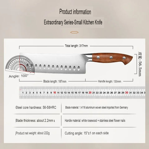 Molybdenum Vanadium Steel Kitchen Vegetable Knife