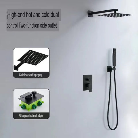 Concealed Shower Head Hot Melt Dual Use Embedded