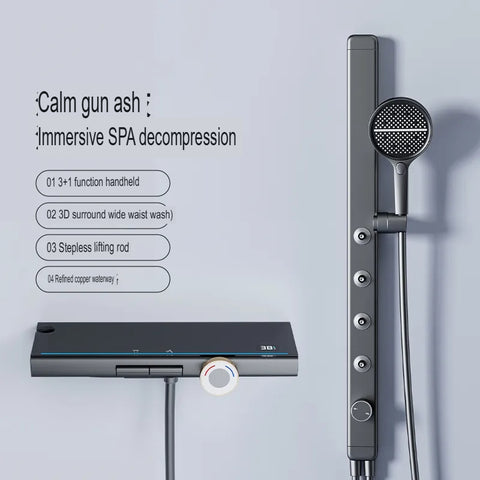 Spa Shower Panel System With Massage Jets And Handheld