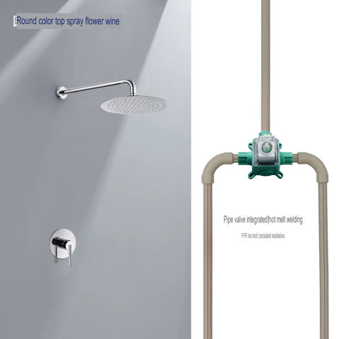 Simple Round PPR Hot Melt Shower Head