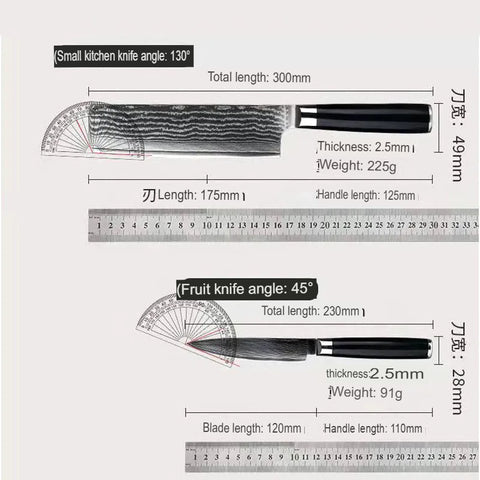 Damascus Steel Kitchen Knife Sharp Chef Meat Cutting