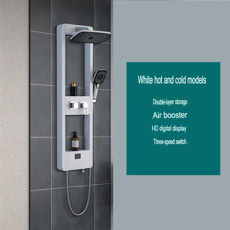 Gunmetal Gray Thermostatic Shower With Digital Display