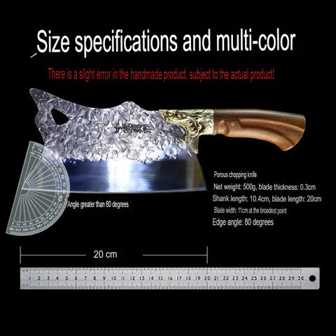 Hand Forged Kitchen Cleaver Sharp Slicing Chef Knife
